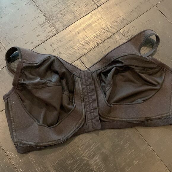 Glamorise Black Front Hook Comfy 46F Bra - Picture 6 of 6